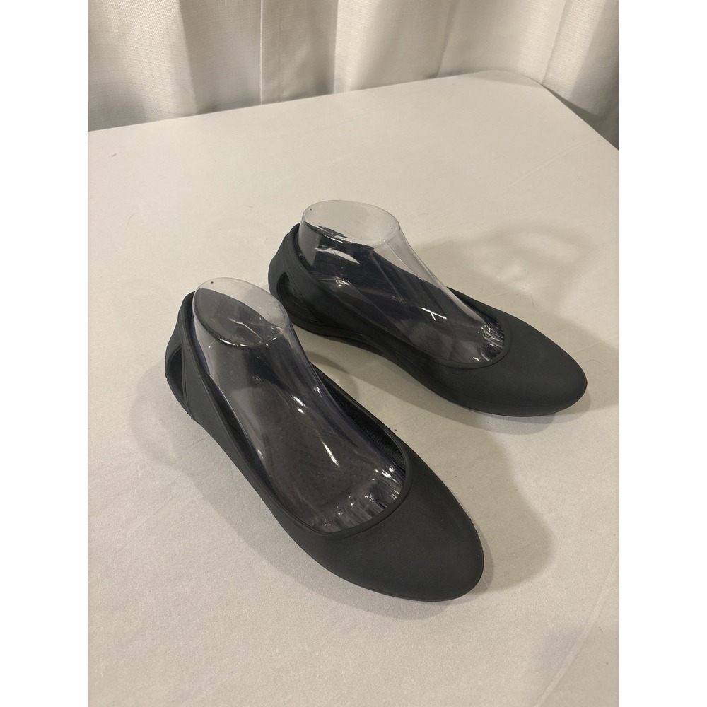 Crocs Laura Ballet Flats Shoes Women's Black Comfort Slip Size 10